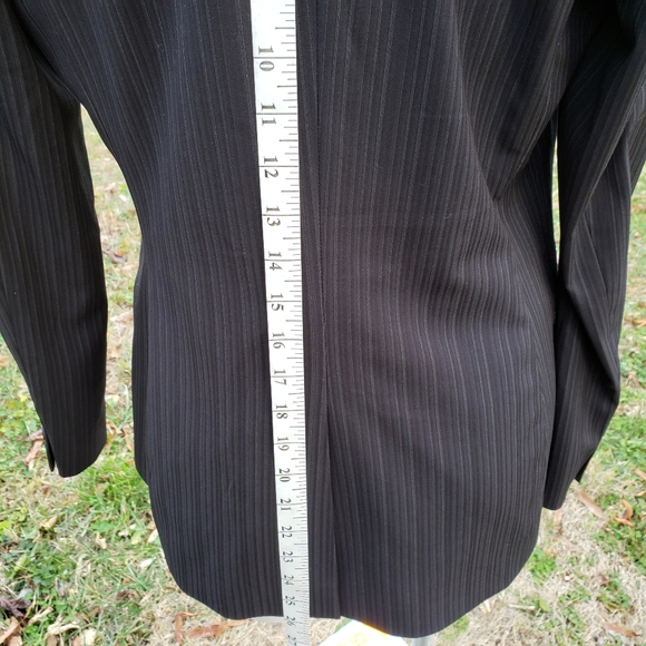 pinstripe-dot stretch blazer, NY & Co, 7th Ave Stretch, sz 8 - Picture 4 of 8